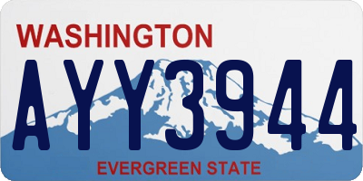 WA license plate AYY3944