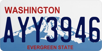 WA license plate AYY3946