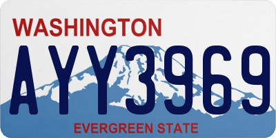 WA license plate AYY3969