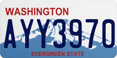 WA license plate AYY3970