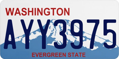 WA license plate AYY3975