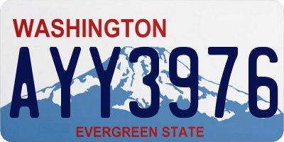 WA license plate AYY3976