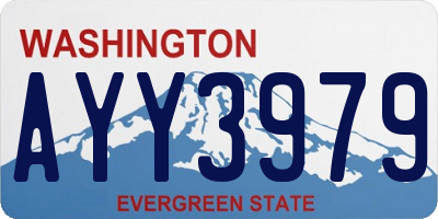 WA license plate AYY3979