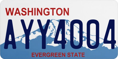 WA license plate AYY4004