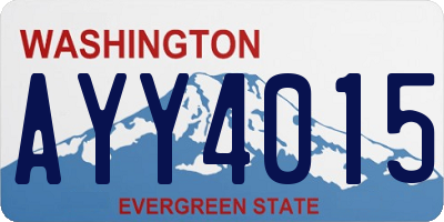 WA license plate AYY4015