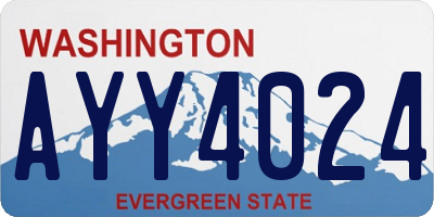 WA license plate AYY4024