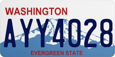 WA license plate AYY4028