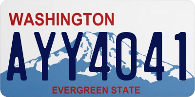 WA license plate AYY4041