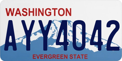 WA license plate AYY4042