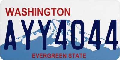 WA license plate AYY4044