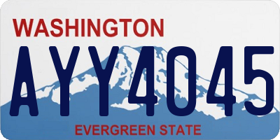 WA license plate AYY4045