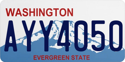 WA license plate AYY4050