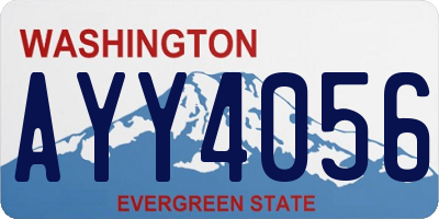 WA license plate AYY4056