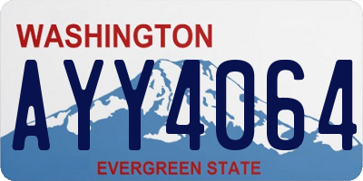 WA license plate AYY4064