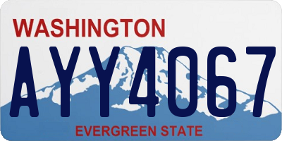 WA license plate AYY4067