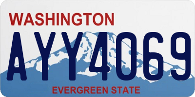 WA license plate AYY4069