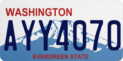 WA license plate AYY4070