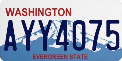 WA license plate AYY4075