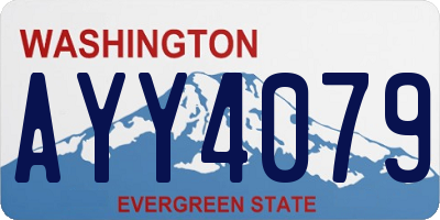 WA license plate AYY4079