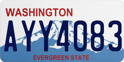 WA license plate AYY4083