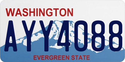 WA license plate AYY4088