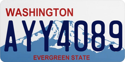 WA license plate AYY4089