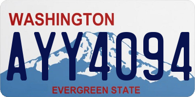 WA license plate AYY4094