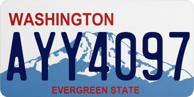 WA license plate AYY4097