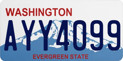 WA license plate AYY4099