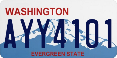 WA license plate AYY4101