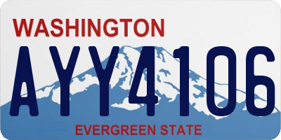 WA license plate AYY4106