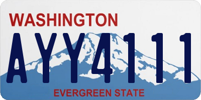 WA license plate AYY4111