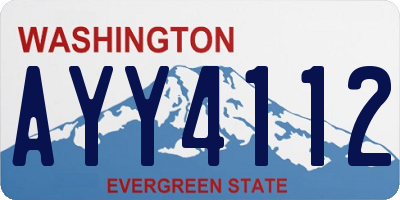 WA license plate AYY4112