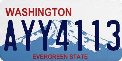 WA license plate AYY4113