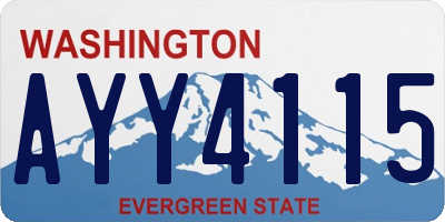 WA license plate AYY4115