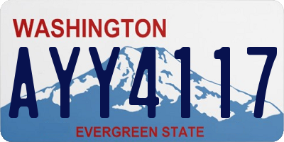 WA license plate AYY4117