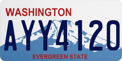 WA license plate AYY4120