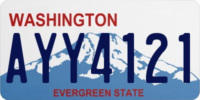 WA license plate AYY4121