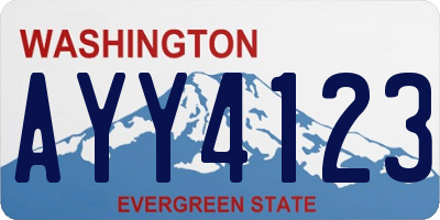 WA license plate AYY4123