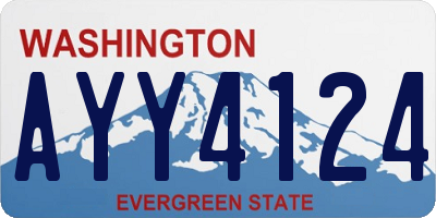 WA license plate AYY4124