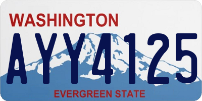 WA license plate AYY4125