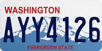 WA license plate AYY4126