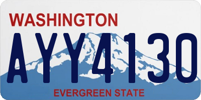 WA license plate AYY4130