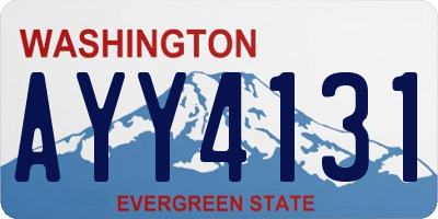 WA license plate AYY4131