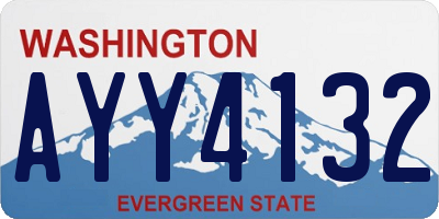 WA license plate AYY4132