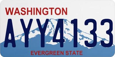 WA license plate AYY4133