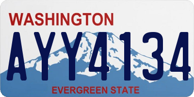 WA license plate AYY4134