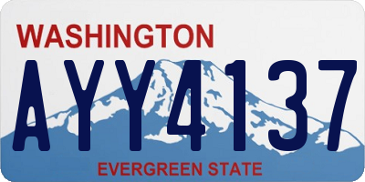 WA license plate AYY4137