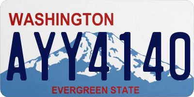 WA license plate AYY4140