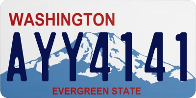 WA license plate AYY4141